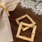 4 Square Natural Bamboo Wood Napkin Rings Wedding Party Events Home Decorations